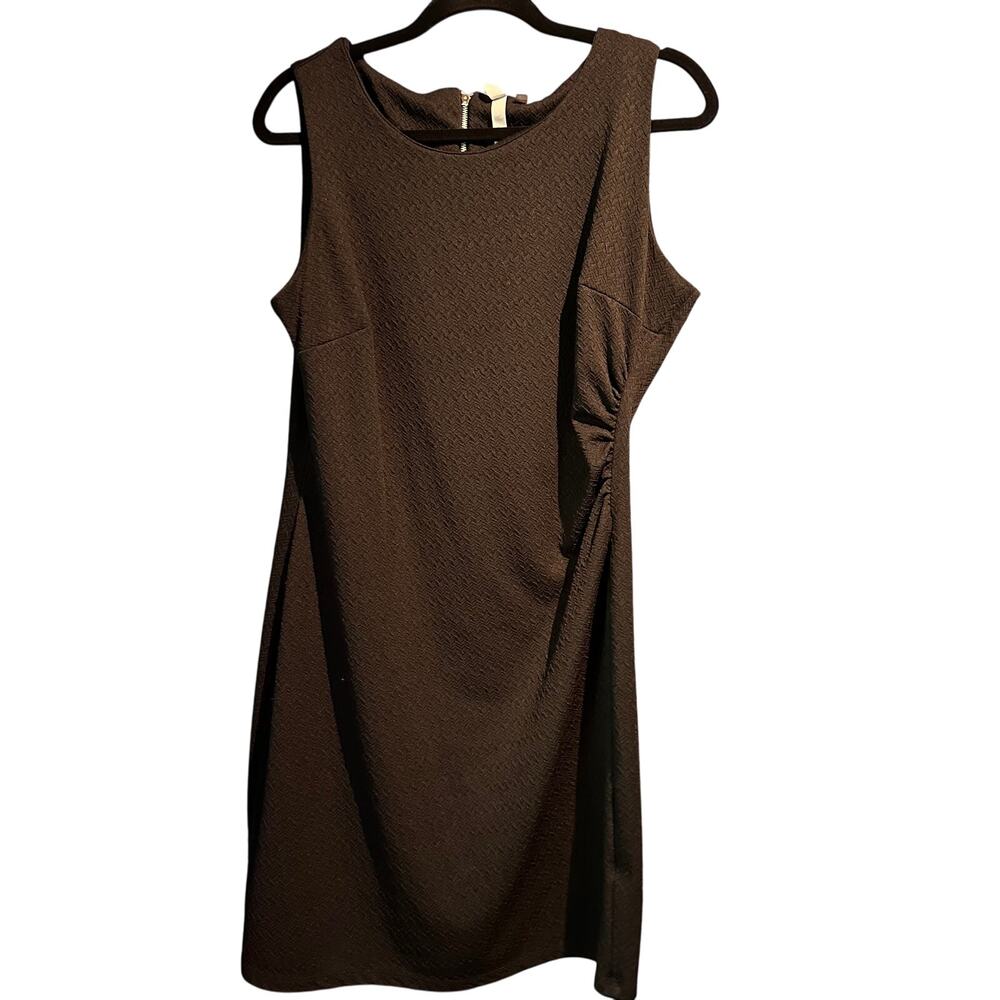 NY Collection Size Large LBD Side Ruching Stretchy Comfy Sleeveless Cocktail